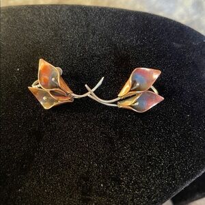 VINTAGE STERLING SILVER CALLA
FLOWER EARRINGS